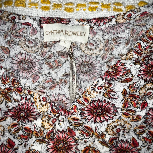 Cynthia Rowley Floral Smocked Boho Peasant Top Blouse Size Small New Never Worn - Picture 6 of 8